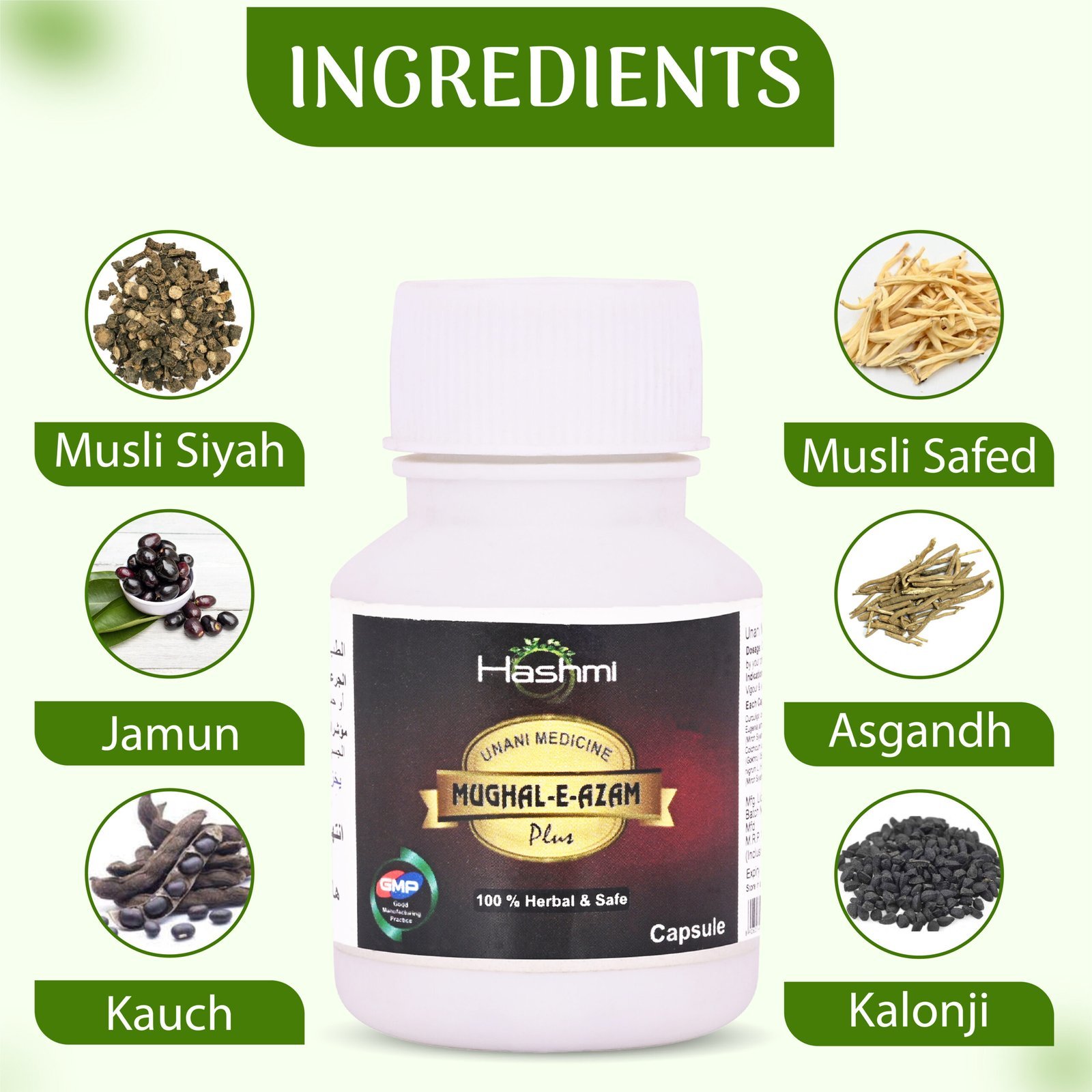 Hashmi Mughal-E-Azam Plus Capsule for Erectile Dysfunction & Timing Capsule - Image 3